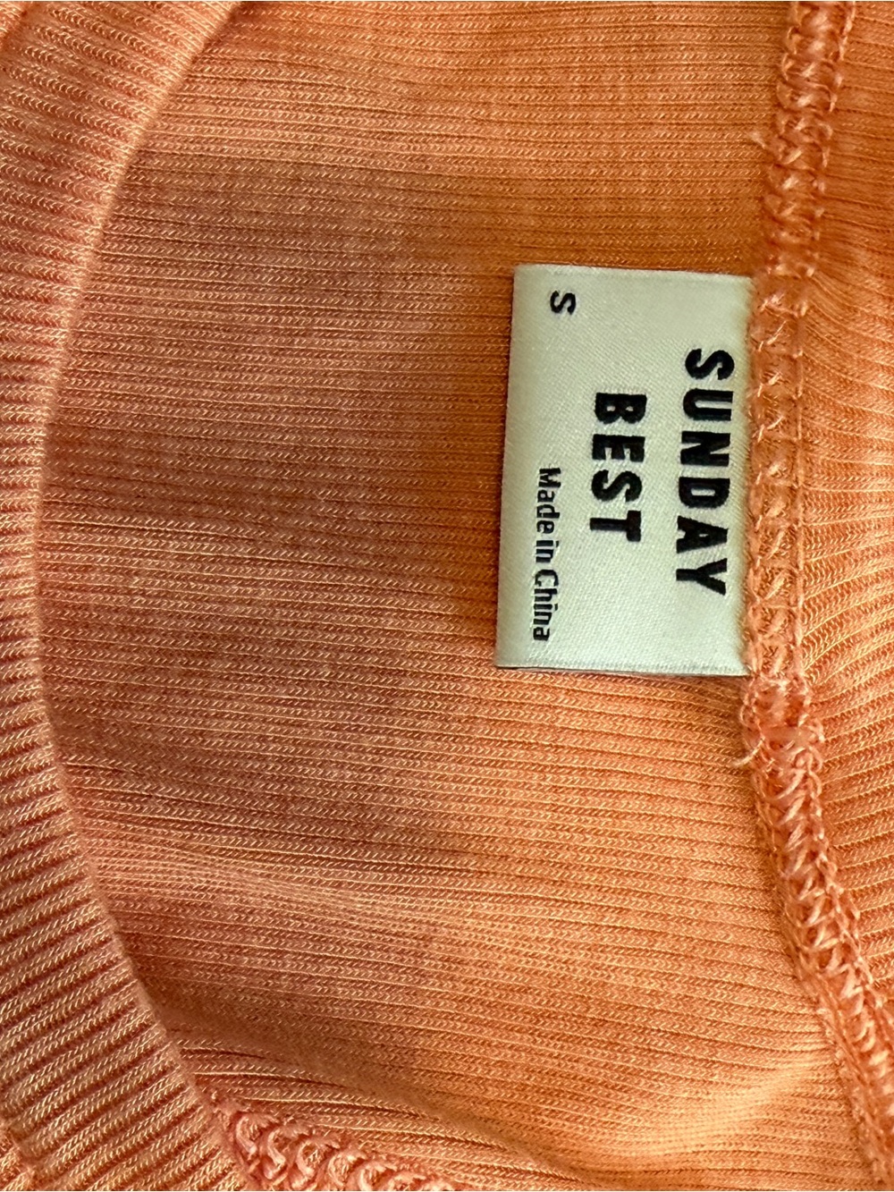 Sunday Best Coral-Orange Ribbed Racerback Tank - Picture 2 of 2